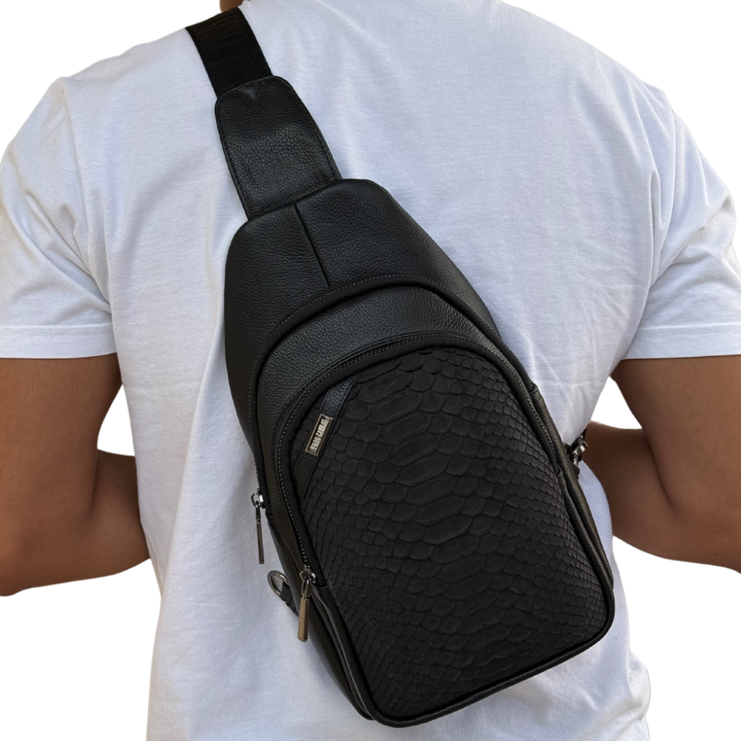 Pechera Pitón Nobuck Negro